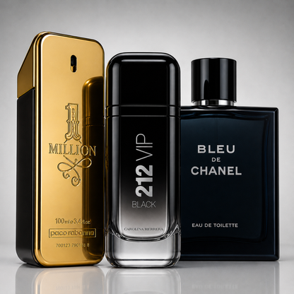 3er Herrenparfüm-Set - 1 Million, Bleu de Chanel & 212 VIP Black