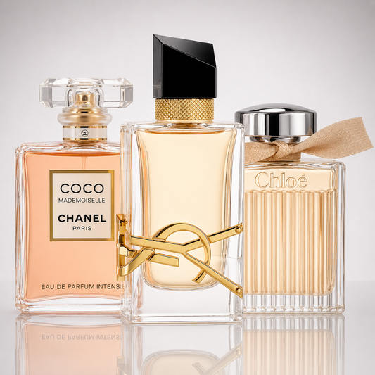 3er Damenparfüm-Set - Coco Mademoiselle by Chanel, Libre by Yves Saint Laurent & Chloé Signature