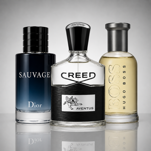 3er Herrenparfüm-Set - Creed Aventus, Dior Sauvage & Hugo Boss Bottled