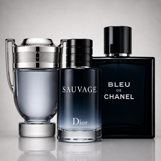 3er Herrenparfüm-Set - Dior Sauvage, Bleu de Chanel & Paco Rabanne Invictus