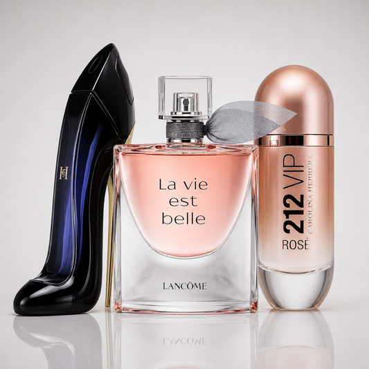 3er Damenparfüm-Set - Good Girl by Carolina Herrera, La Vie Est Belle by Lancôme & 212 VIP Rosé by Carolina Herrera