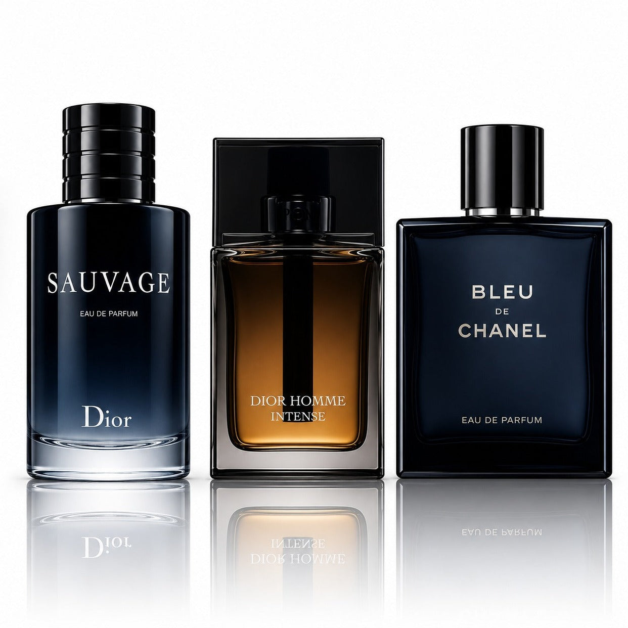 3er Herrenparfüm-Set - Sauvage Dior, Bleu de Chanel & Dior Homme Intense