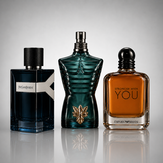 3er Herrenparfüm-Set - Yves Saint Laurent Y, Jean Paul Gaultier Le Beau Le Parfum & Emporio Armani Stronger With You